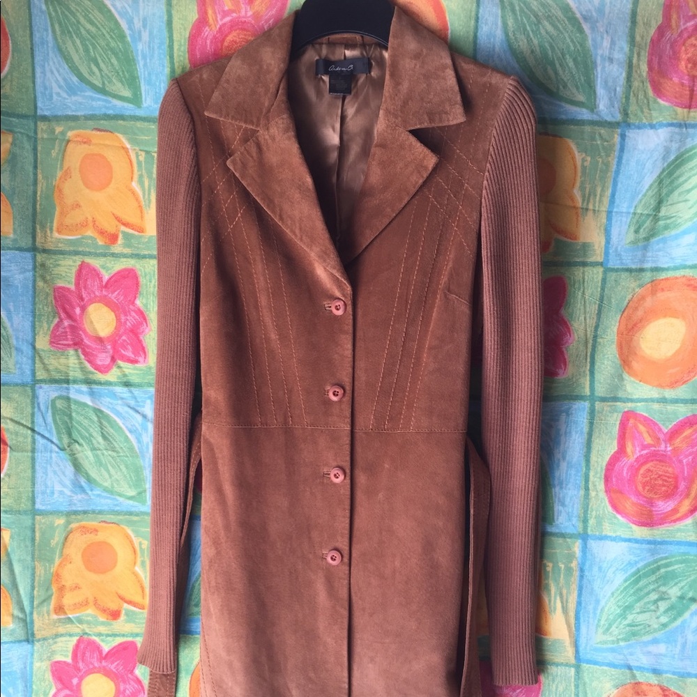 ARDEN B Brown Suede Leather Jacket